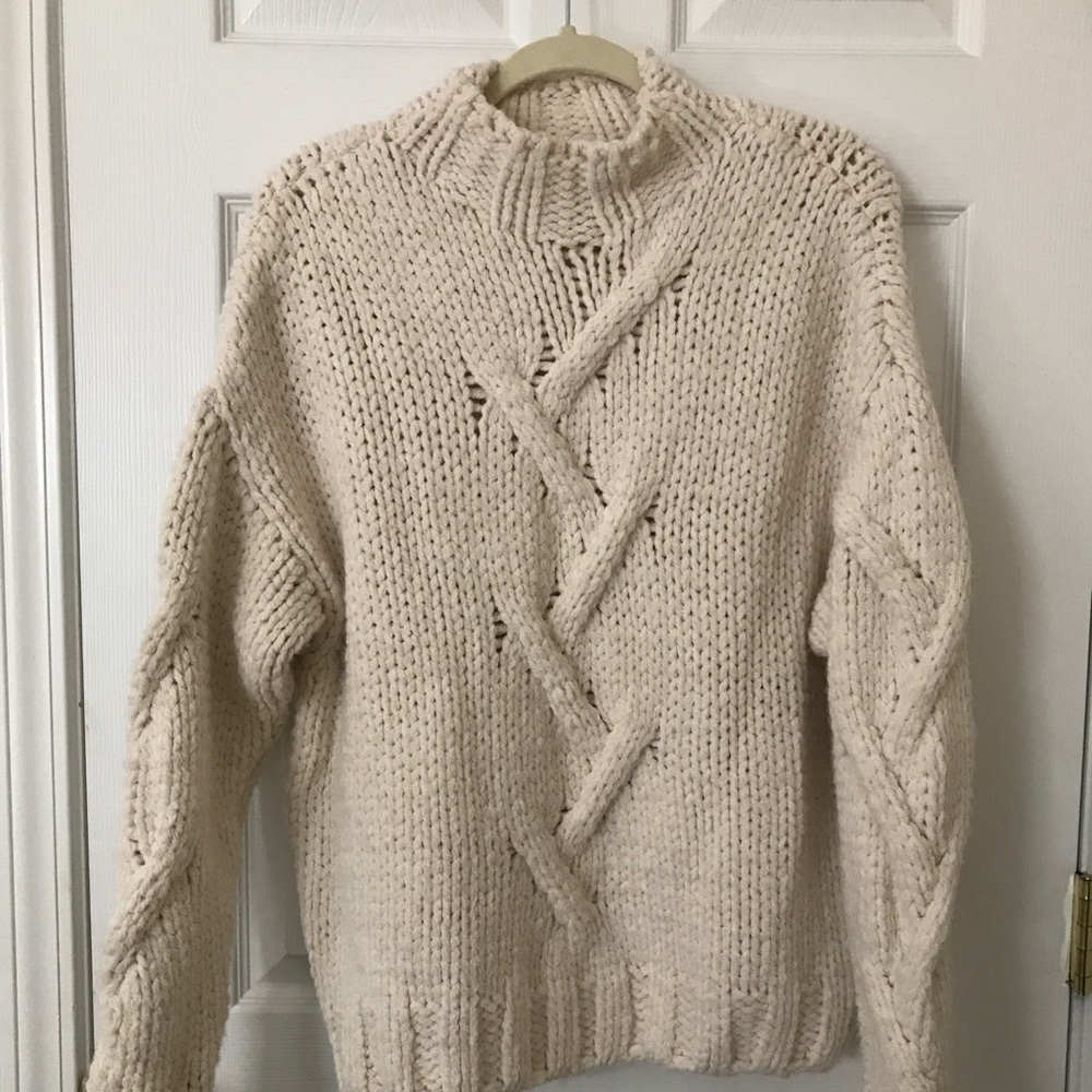 Fuzzy oversized sweater